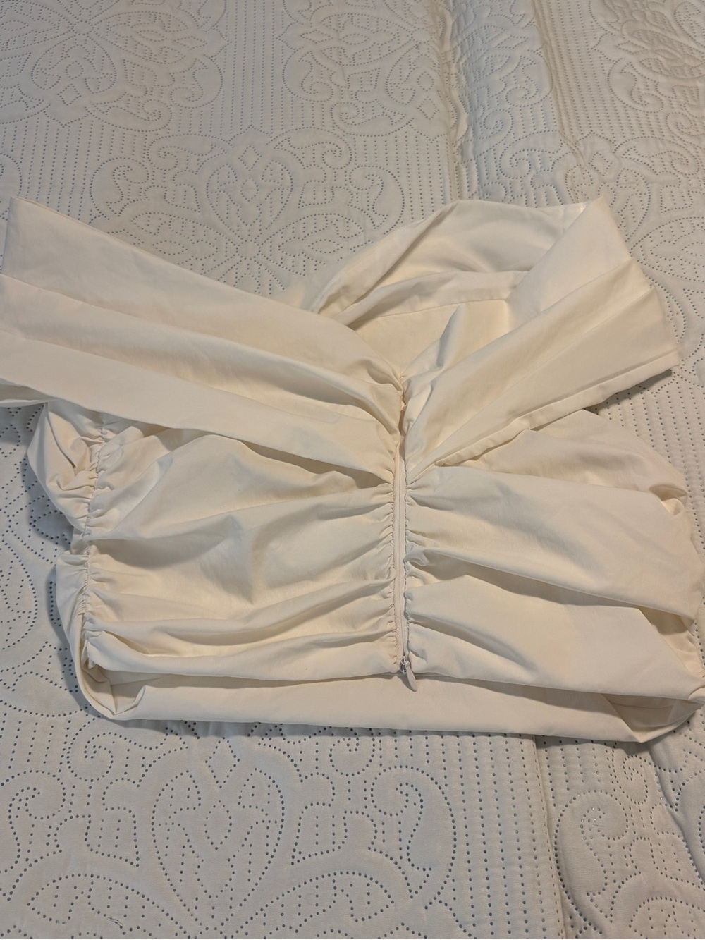 Banana Republic Women’s TAFFETA CROPPED TOP Size 10 Ivory - Picture 9 of 9